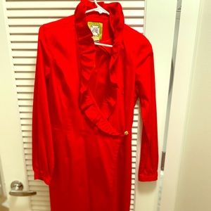 Elizabeth McKay wrap ruffle dress -long sleeve